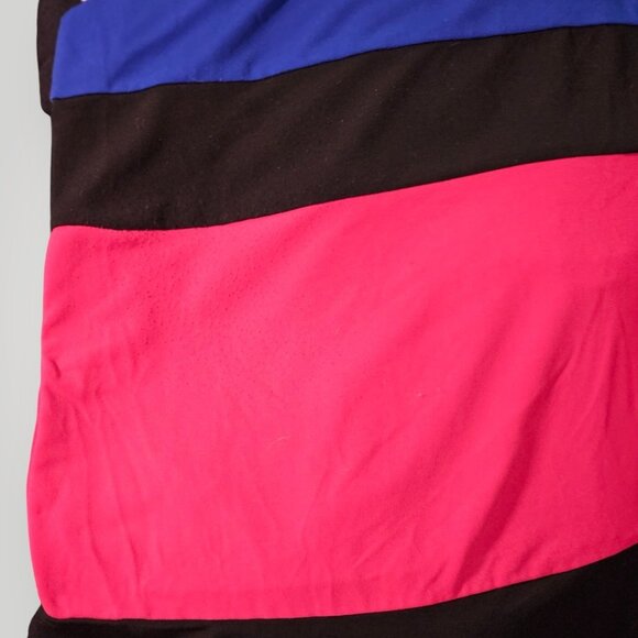 En Focus Studio Women’s 10 Black Sleeveless Cocktail Dress Royal Blue & Fuchsia - Picture 11 of 13